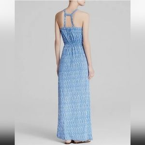 $208 Joie Narod Desert Sky Maxi Dress Blue Ikat Medium